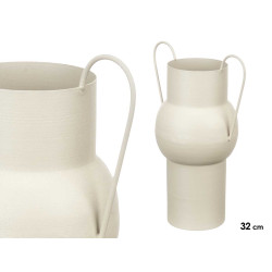 VASO IN ACCIAIO BOMBATO CREMA PASTELLO MED