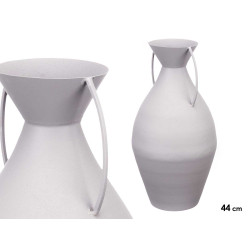 VASE ACIER JARRE GRIS PASTEL MOYEN GRAND