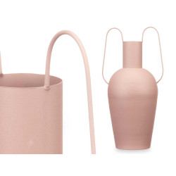 STEEL VASE DOUBLE HANDLE SAND PASTEL COLOUR LARGE