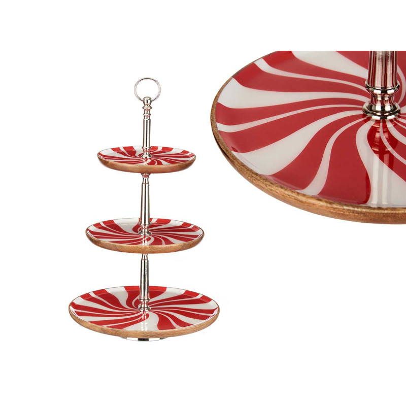 CENTRO MESA MADERA TRIPLE CANDY 61CM