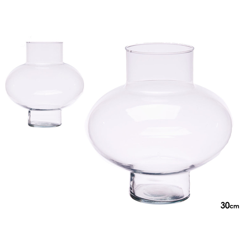 GLASS CLOUD VASE 30CM