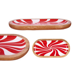 CENTRO MESA MADERA OVAL CANDY 30CM