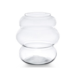 GLASS CLOUD VASE 25CM