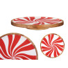 ROUND WOODEN CENTERPIECE ROTATING CANDY 40CM