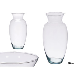 VASO VETRO COLLO LARGO 40CM