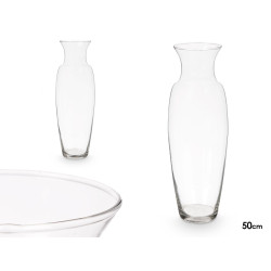 VASE EN VERRE GOULOT LARGE 50CM 