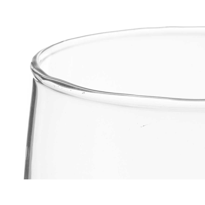 VASO VETRO BASE BOMBATA 50CM