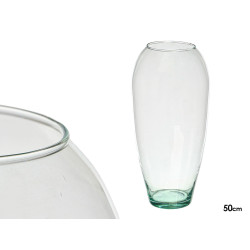 VASO VETRO BOMBATO 50CM