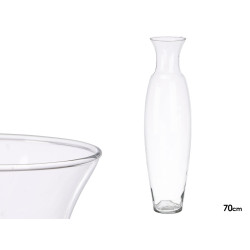 VASE EN VERRE GOULOT LARGE 70CM 