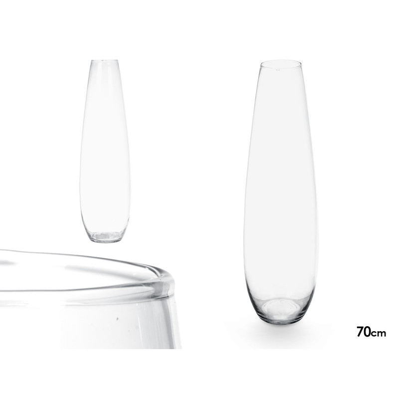 JARRON CRISTAL BASE ABOMBADA 70CM