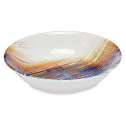 PRATO PORCELANA FUNDO 21CM RISCAS