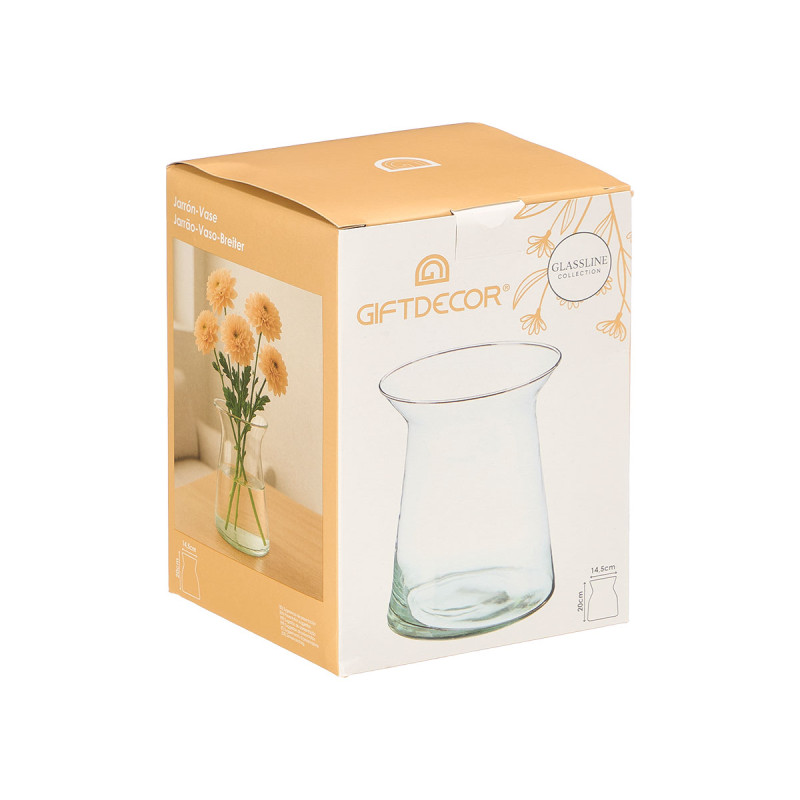 VASO VETRO LARGO BOCCA APERTA 20CM