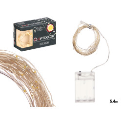 BANDE LED 50 LUMIÈRE CHAUDE AVEC BOÎTE INTÉRIEURE