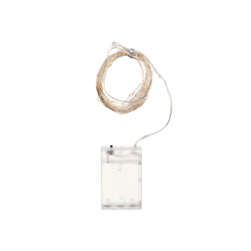 LUZES NATAL 50LED BRANCO QUENTE C CAIXA INTERIOR