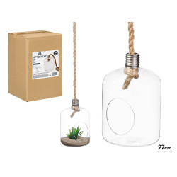 VASO SFERA PENDENTE CORDA FORMA LAMPADINA MEDIO