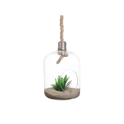 VASO SFERA PENDENTE CORDA FORMA LAMPADINA MEDIO