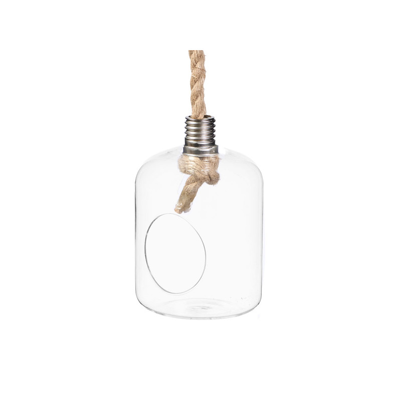 VASE SUSPENDUE BOULE CORDE FORME AMPOULE PETIT