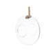 VASE SUSPENDUE DOUBLE BOULE CORDE MOYEN