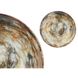 PLATO PORCELANA LLANO 26CM MARRON PIEDRA