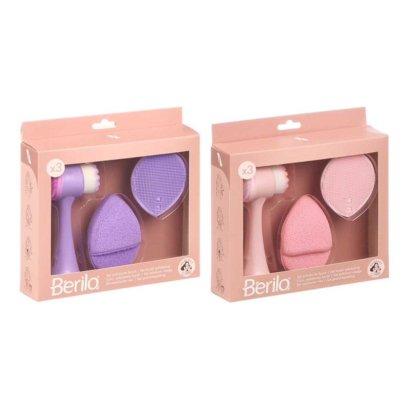 SET 3PCS FACIAL EXFOLIATING ASRT 2 COL