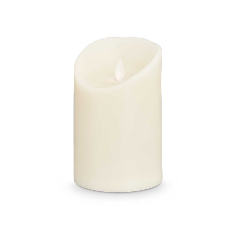TALL WIDE CREAM LED CANDLE