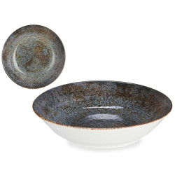 ASSIETTE CREUSE PORCELAINE 21CM FONCÉE