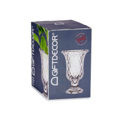 COPO DE VIDRO 23,5CM DIAMANTES  