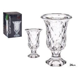 CALICE VETRO 23,5CM ROMBI
