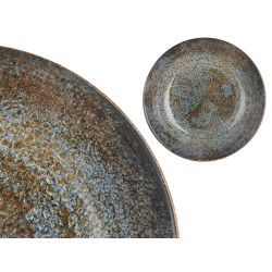 PLATO PORCELANA HONDO 21CM OSCURO