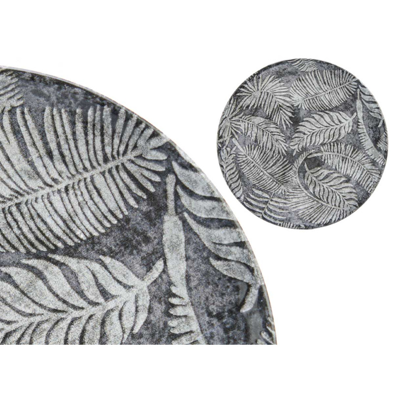 PLATO PORCELANA LLANO 26CM HOJA