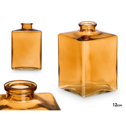 FRASCO CRISTAL CUADRADO AMBAR