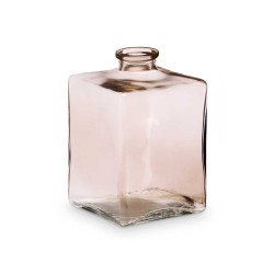POT EN VERRE CARRÉ GRIS