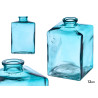SQUARE GLASS JAR TURQUOISE