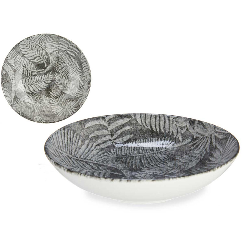 PORCELAIN SOUP PLATE 21CM LEAF