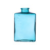 FRASCO CRISTAL CUADRADO TURQUESA