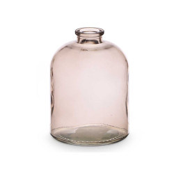 ROUND GLASS JAR GREY