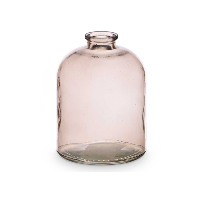 ROUND GLASS JAR GREY
