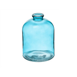 FRASCO CRISTAL REDONDO TURQUESA