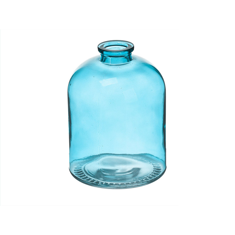 ROUND GLASS JAR TURQUOISE
