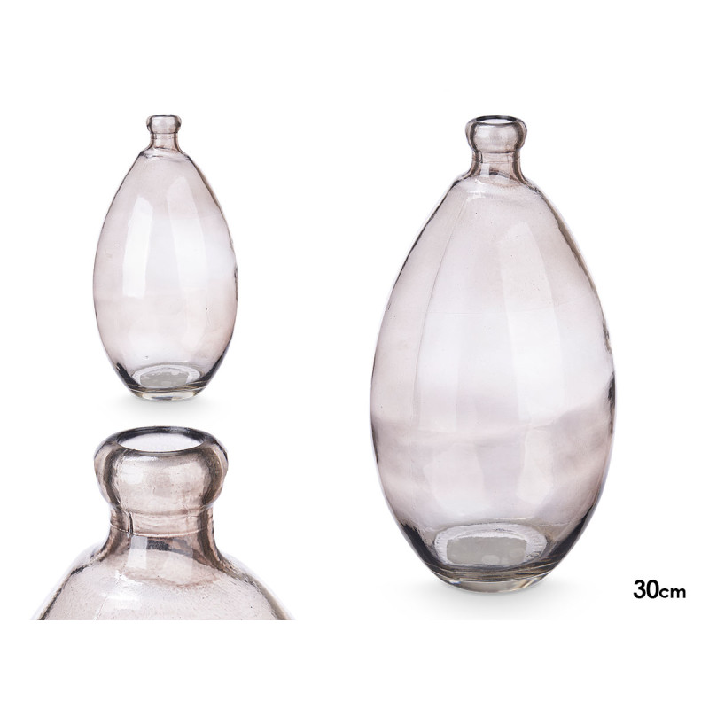BOTELLA ABOMBADA IRREGULAR GRIS