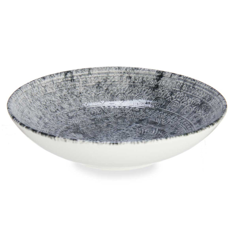 PORCELAIN SOUP PLATE 21CM AZTEC