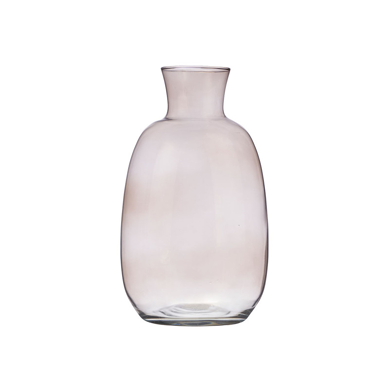 VASE EN VERRE GOULOT 36CM GRIS