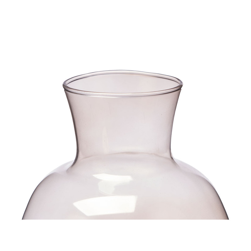 JARRON CRISTAL CUELLO 36CM GRIS