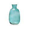CRYSTAL VASE NECK 36CM TURQUOISE