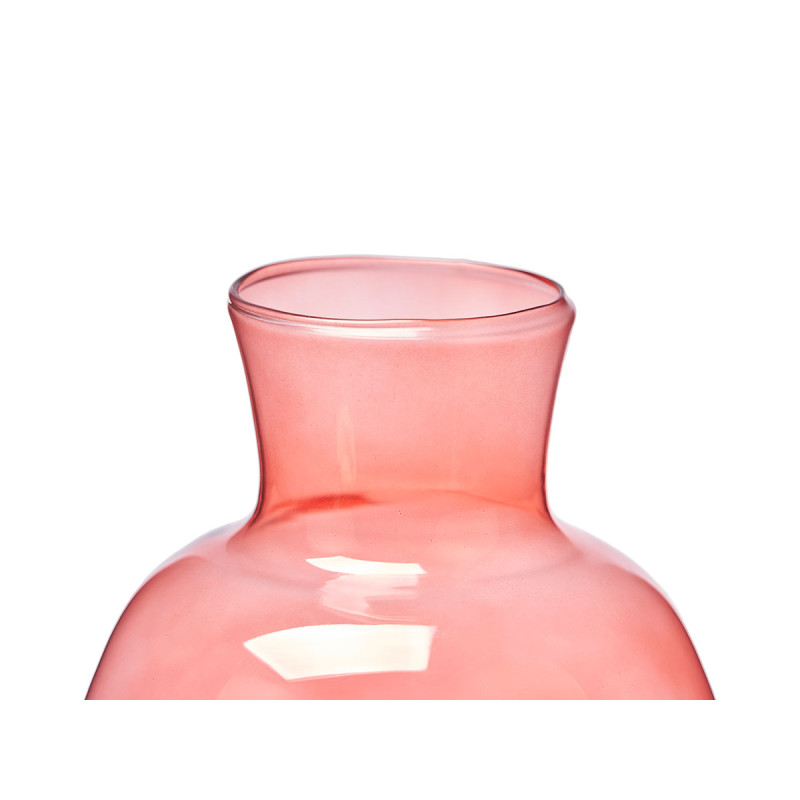 VASO VETRO COLLO 36CM COLOR MATTONE