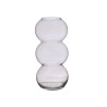 VASO VETRO TRIPLA SFERA 38CM GRIGIO