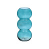 JARRON CRISTAL TRIPLE ESFERA 38CM TURQUESA