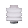 VASE EN VERRE TRIPLE SPHÈRE APLATI 30CM GRIS