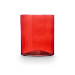 VASE EN VERRE CYLINDRE 17CM DIAM X 20CM BRIQUE