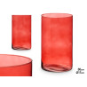 JARRON CRISTAL CILINDRO 17CM DIAM X 30CM TEJA